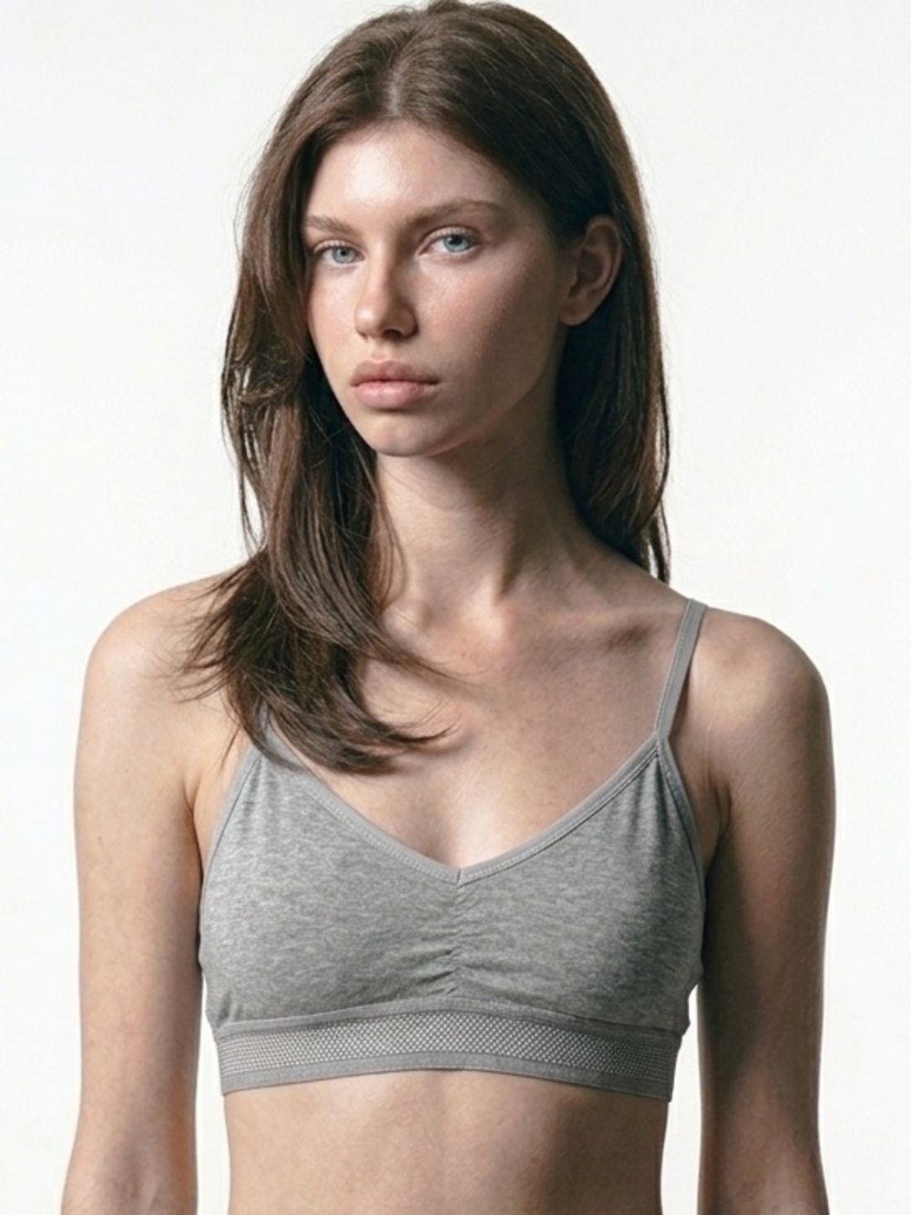 FRENCH CONNECTION | Gray V Cut Bralette Adjustable Straps Women’s Size Large